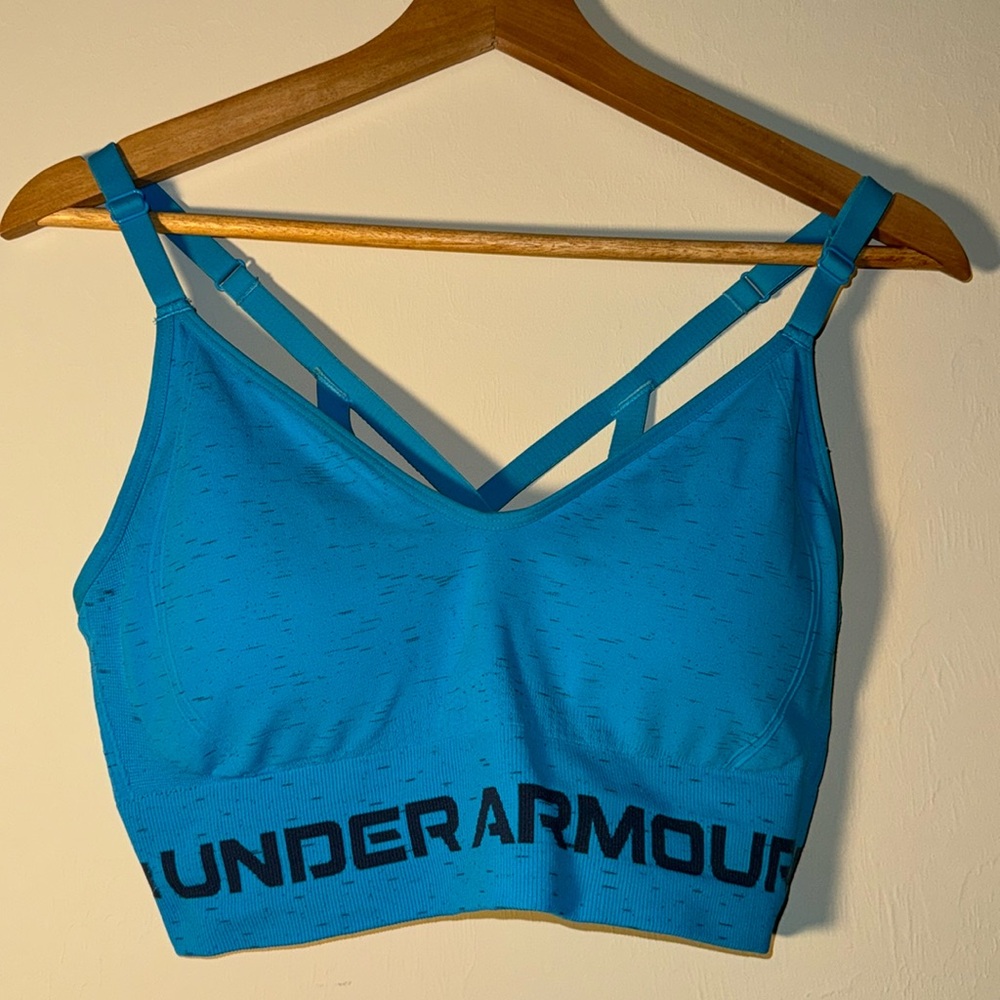 Under Armour Turquoise Sports Bra Size Large